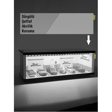 1:64 Ölçek Dioramalar İçin Sürgülü Şeffaf Akrilik Koruma