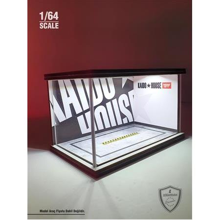 Kaido House Diecast Led Işıklı Akrilik Korumalı Stand/Diorama 1:64 Ölçek