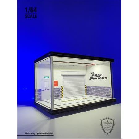 Fast and Furious Diecast Led Işıklı Akrilik Korumalı Stand/Diorama 1:64 Ölçek