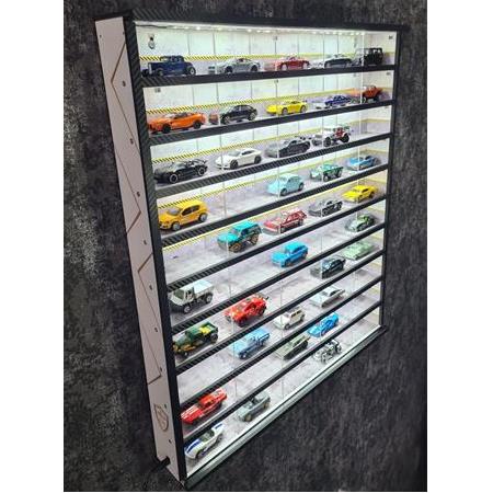 Özel Üretim 1:64 Model Araçlar İçin Led Işıklı  10 Katlı, Akrilik Korumalı Diorama