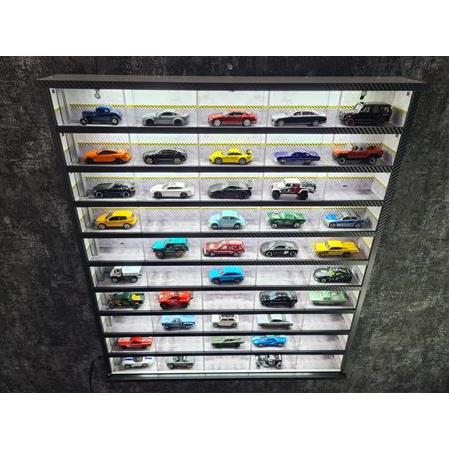 Özel Üretim 1:64 Model Araçlar İçin Led Işıklı  10 Katlı, Akrilik Korumalı Diorama