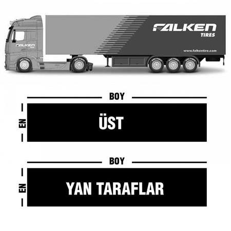 1/64 Ölçek Kamyon ve Tırlar İçin Dorse Etiketleri (FALKEN TEMALI)