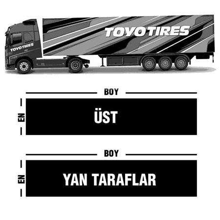1/64 Ölçek Kamyon ve Tırlar İçin Dorse Etiketleri (TOYOTIRES  TEMALI)