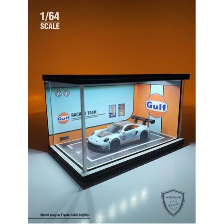 Gulf Diecast Led Işıklı Akrilik Korumalı Stand/Diorama 1:64 Ölçek